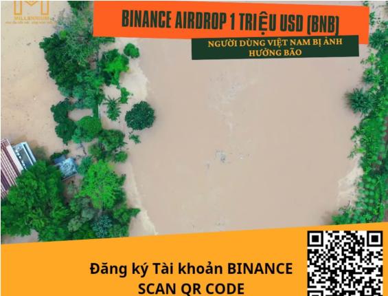 🔥🔥🔥 Binance ủng hộ 1 triệu USD BNB cho người dùng Việt Nam trong vùng bão lũ